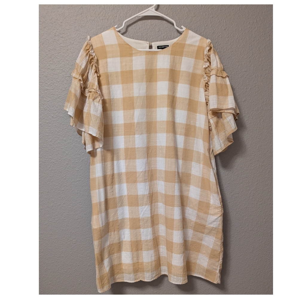 Who What Wear Checkered Shift Dress with Belt Sz. XXL - Picture 8 of 8
